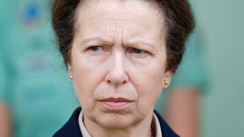 Princess Anne frowning