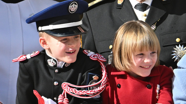 Prince Jacques and Princess Gabriella smiling