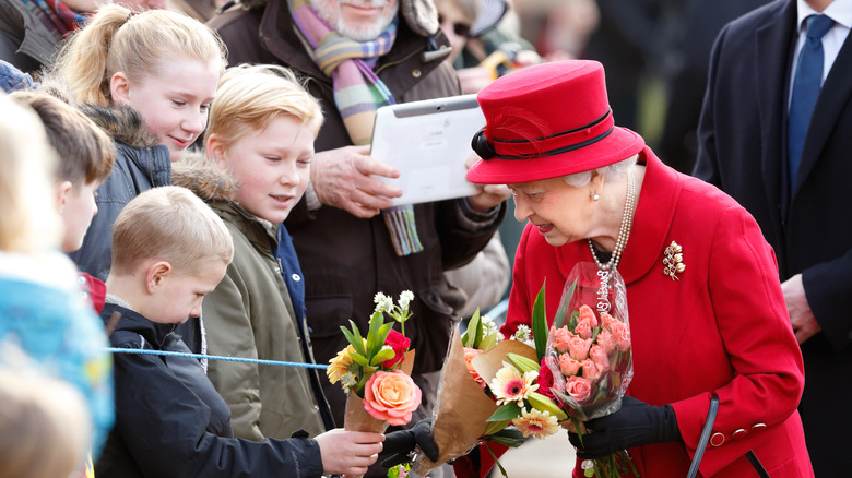 Queen Elizabeth on a walkabout 