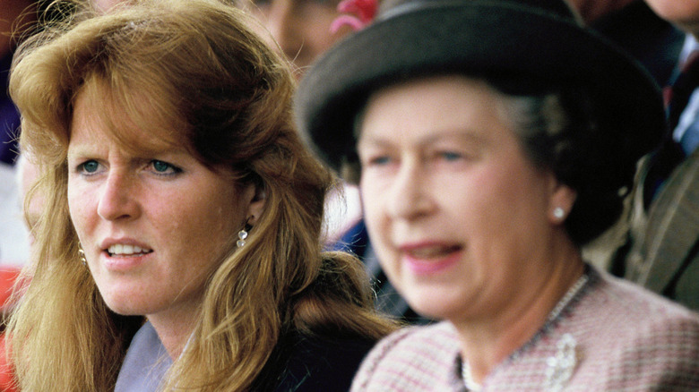 Sarah Ferguson with Queen Elizabeth II