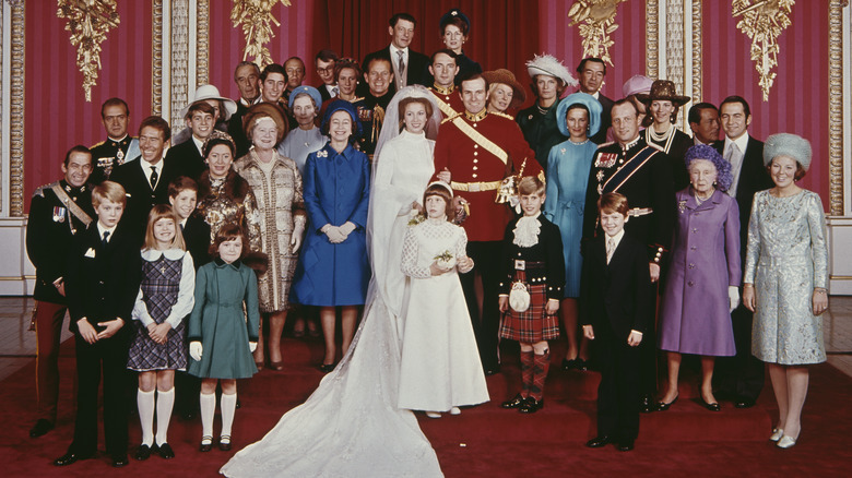 The wedding party of Princess Anne