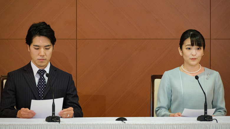 Princess Mako of Japan and Kei Komuro wedding press conference 