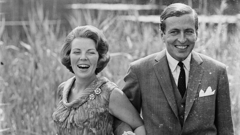 Queen Beatrix and Prince Claus engagement shot 