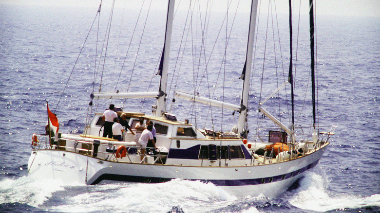 Stalca, former Royal yacht of Monaco, cruising