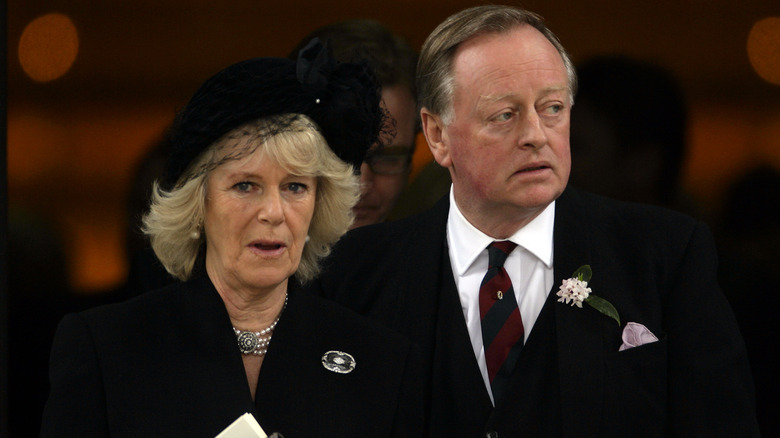 Camilla and Andrew Parker Bowles at event