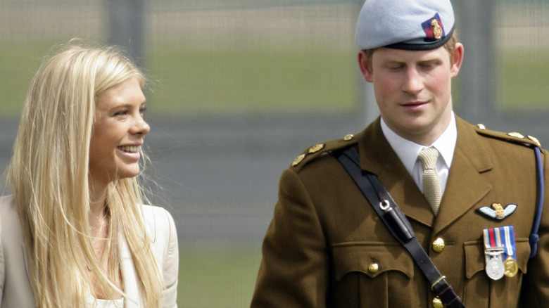 Prince Harry and Chelsy Davy smiling