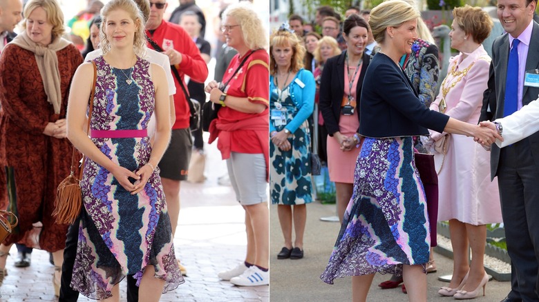 Lady Louise and Duchess Sophie of Edinburgh in the same hat 