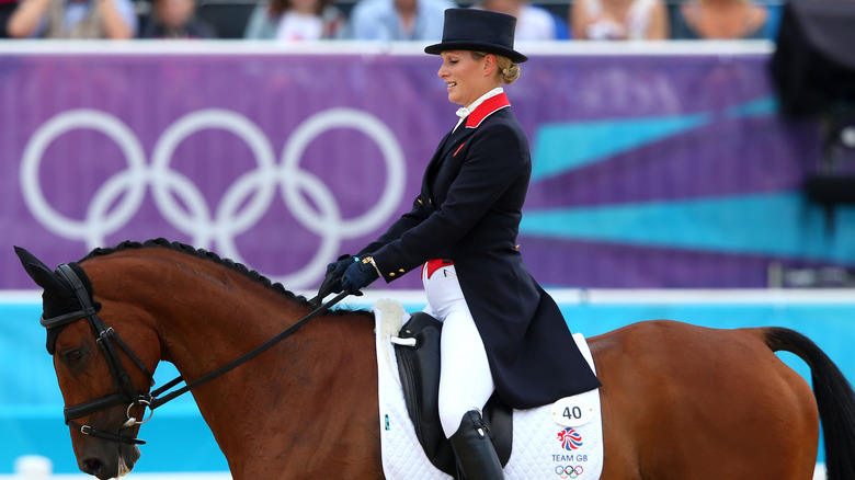 Zara Phillips riding High Kingdom at the Olympics