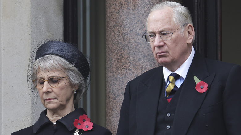 The Duke and Duchess of Gloucester at remembrance day 