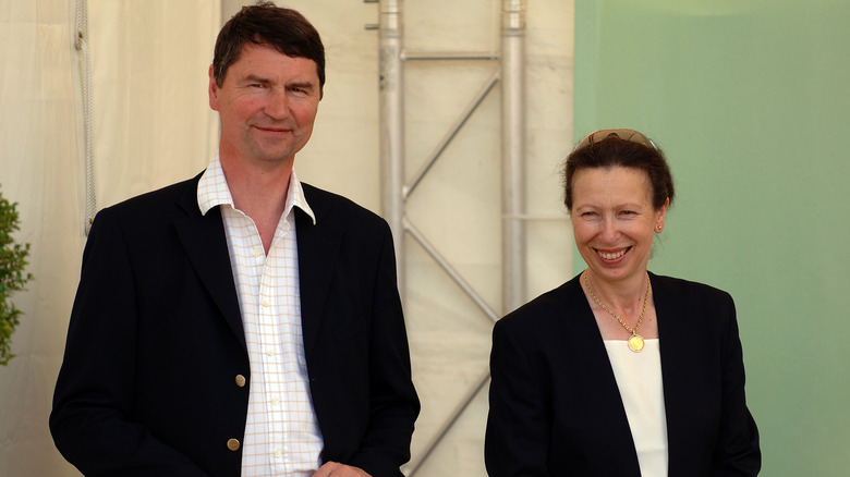 Princess Anne and Sir Timothy Laurence smiling