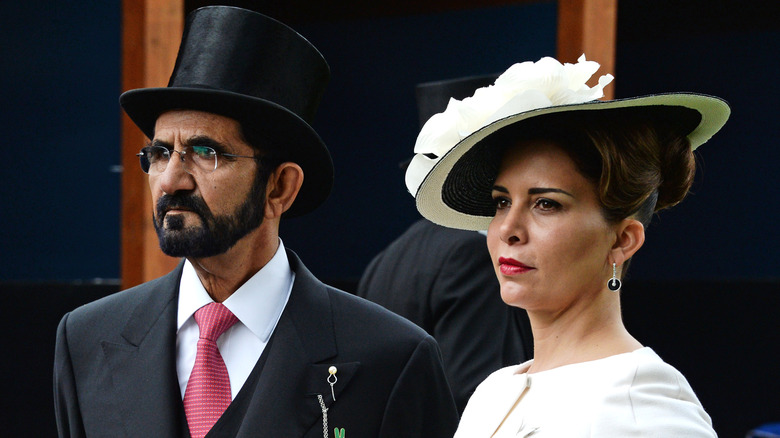 Princess Haya and Sheikh Mohammed standing together