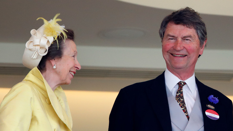 Princess Anne and Timothy Laurence smiling