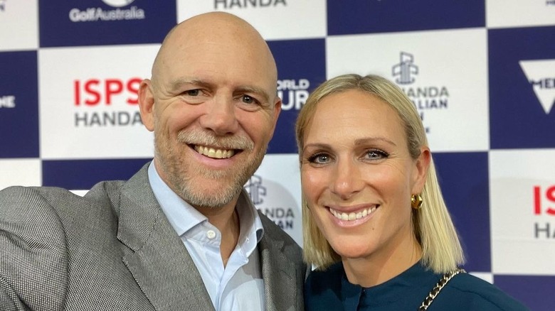 Zara and Mike Tindall smiling in a selfie