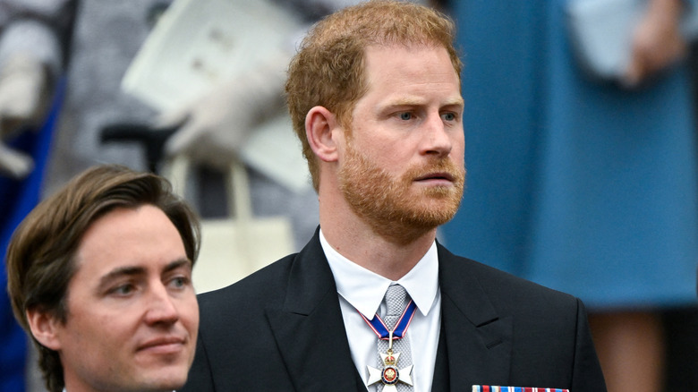 Prince Harry staring