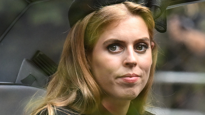 Princess Beatrice staring