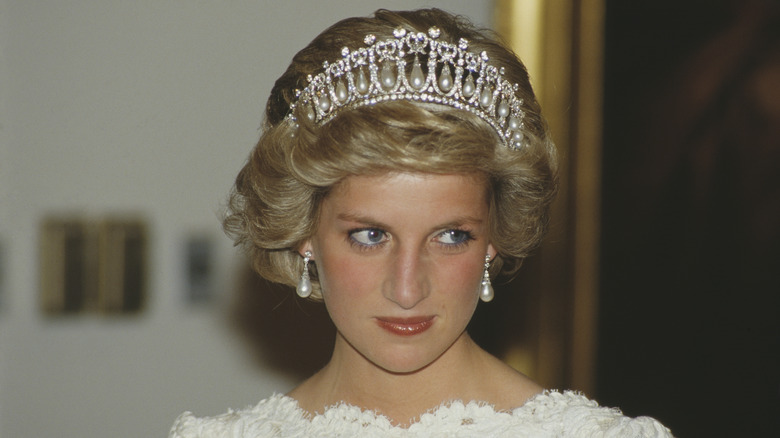 Princess Diana smirking