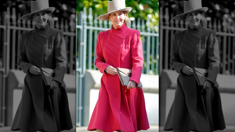 Duchess of Edinburgh in pink coat