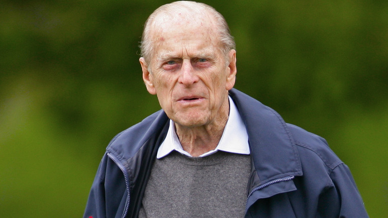 Prince Philip looking at camera