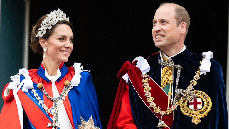 Prince William and Princess Catherine in uniform