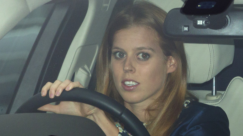 Princess Beatrice driving