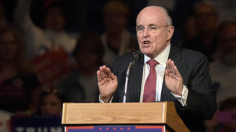 Rudy Giuliani at a 2016 Trump rally