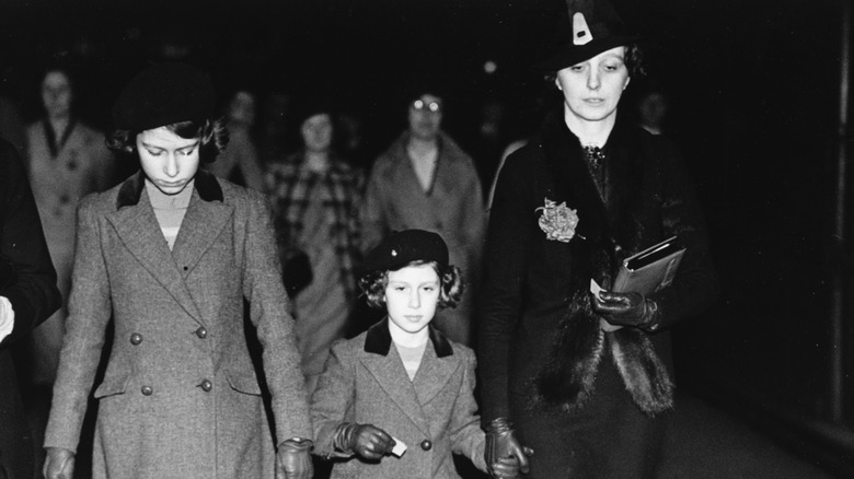 Marion Crawford with Princess Elizabeth and Margaret