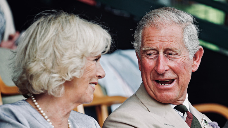 Charles and Camilla talking