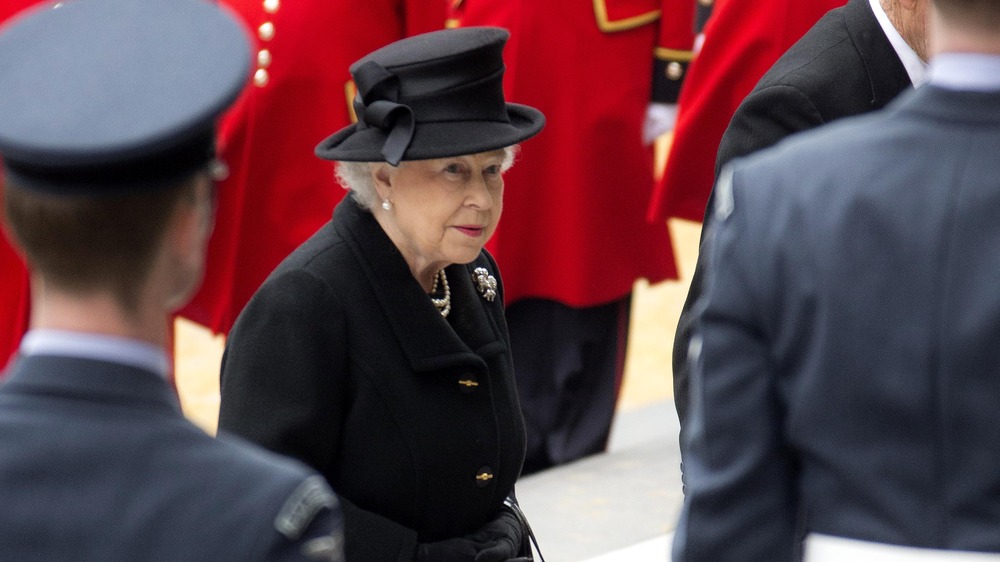 Queen Elizabeth wearing black