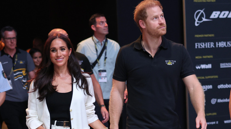 Harry and Meghan walking together