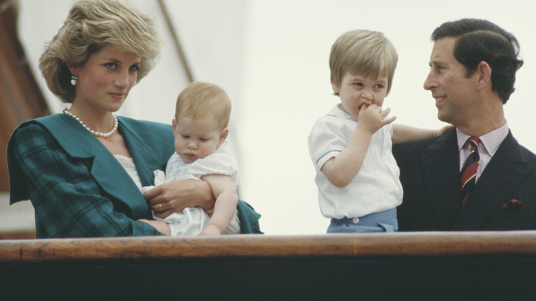 Prince Charles, Princess Di, Harry and William