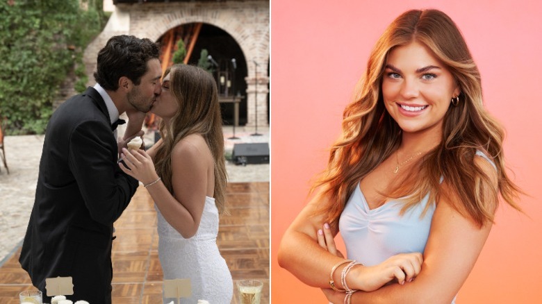 Joey Graziadei and Jess Edwards kissing on The Bachelor