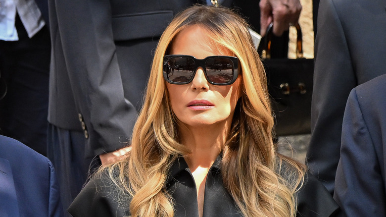 melania trump scowling