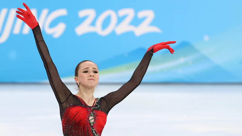 Kamila Valieva performing