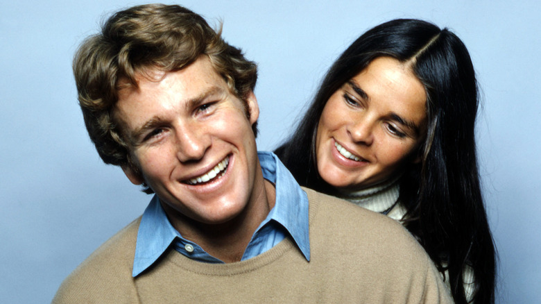 Ryan O'Neal and Ali McGraw in a promotional photo for Love Story