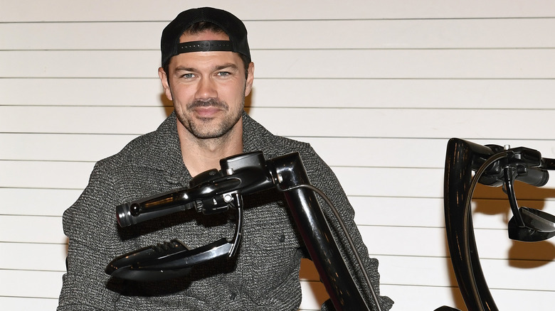 Ryan Paevey with his motorcycle