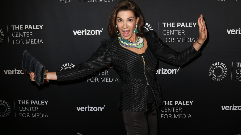 Hilary Farr striking a silly pose