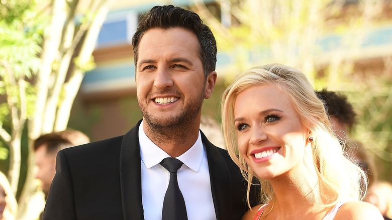 Luke Bryan with wife Caroline Bryan