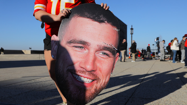 Parade cutout of Travis Kelce