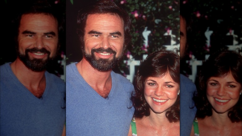 Burt Reynolds and Sally Field smiling