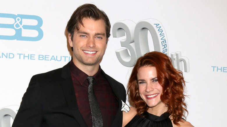 Pierson Fode and Courtney Hope smiling