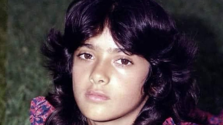 Salma Hayek as a young kid