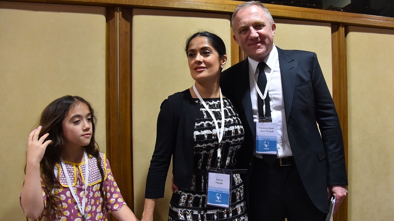 François-Henri Pinault, Salma Hayek, and their daughter Valentina