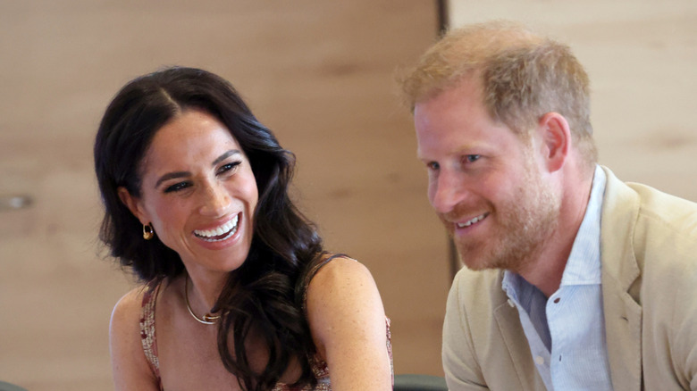 Meghan Markle and Prince Harry smiling