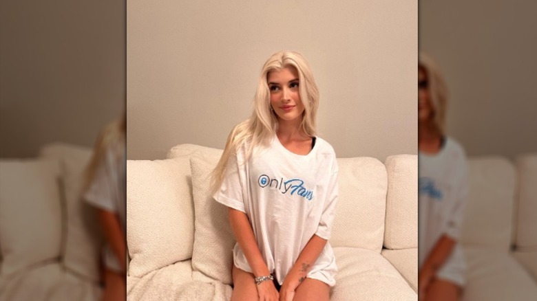 Sami Sheen wearing OnlyFans shirt