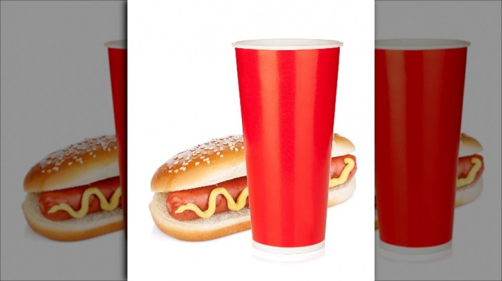 Hot dog and soda combo