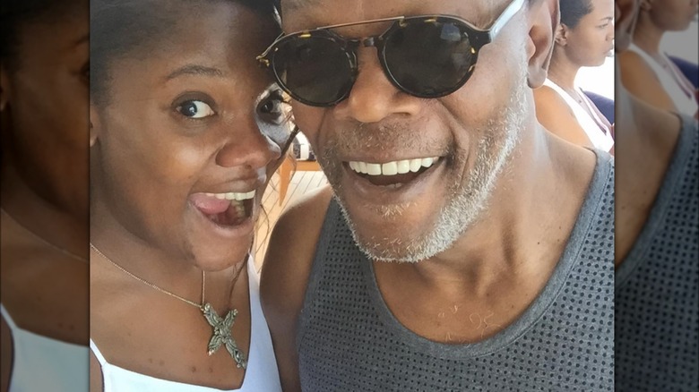 Zoe Jackson and Samuel L. Jackson selfie