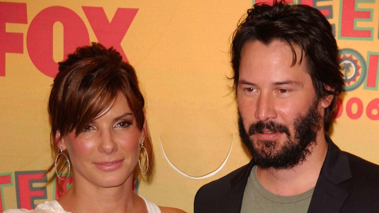 Sandra Bullock and Keanu Reeves at an event in 2006. 