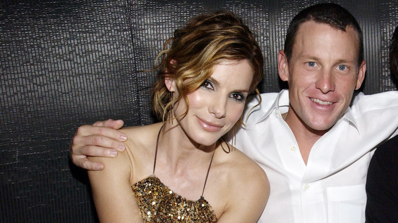 Sandra Bullock and Lance Armstrong at an event