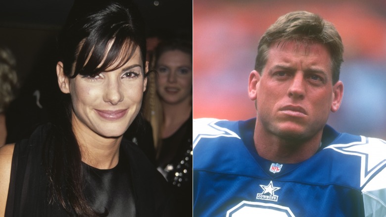 Sandra Bullock and Troy Aikman