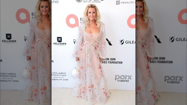 Sandra Lee looking stunning in a gown at an Oscars event